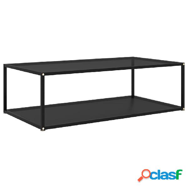 vidaXL 322903 Coffee Table Black 120x60x35 cm Tempered Glass