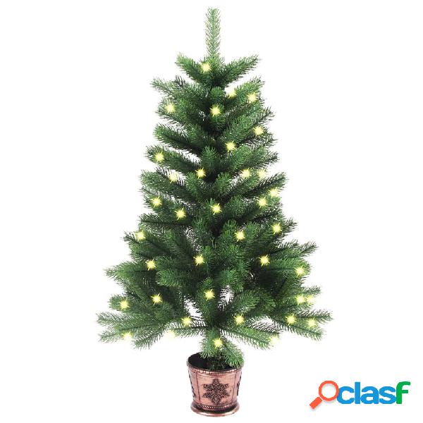 vidaXL Albero di Natale Artificiale con Luci a LED 90 cm