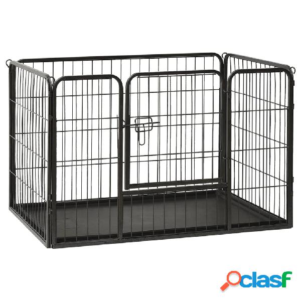 vidaXL Box per Cuccioli in Acciaio 91,5x59x61 cm