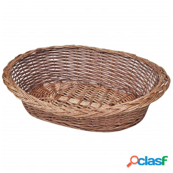 vidaXL Cesto per Cani/Lettino in Vimini Naturale 70 cm