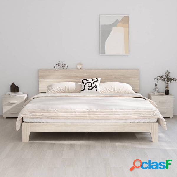 vidaXL Comodini 2 pz Bianchi 40x35x44,5 cm in Legno Massello