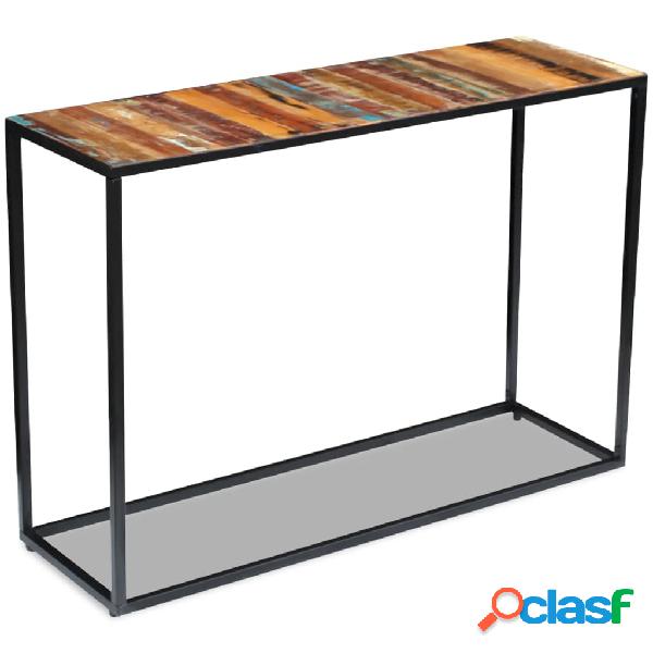 vidaXL Consolle in Legno Massello Recuperato 110x35x76 cm