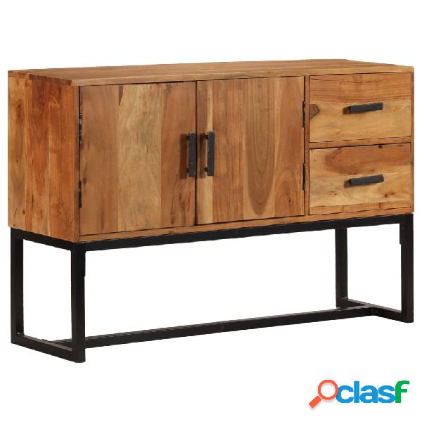 vidaXL Credenza Marrone 110x30x70 cm in Legno Massello di