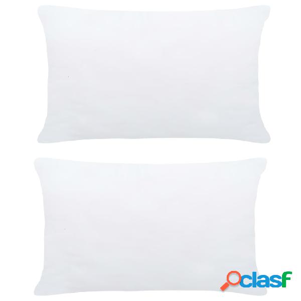 vidaXL Imbottitura per Cuscini 2 pz 60x40 cm Bianco