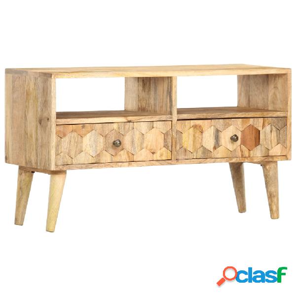 vidaXL Mobile Porta TV 90x30x50 cm in Legno Massello di