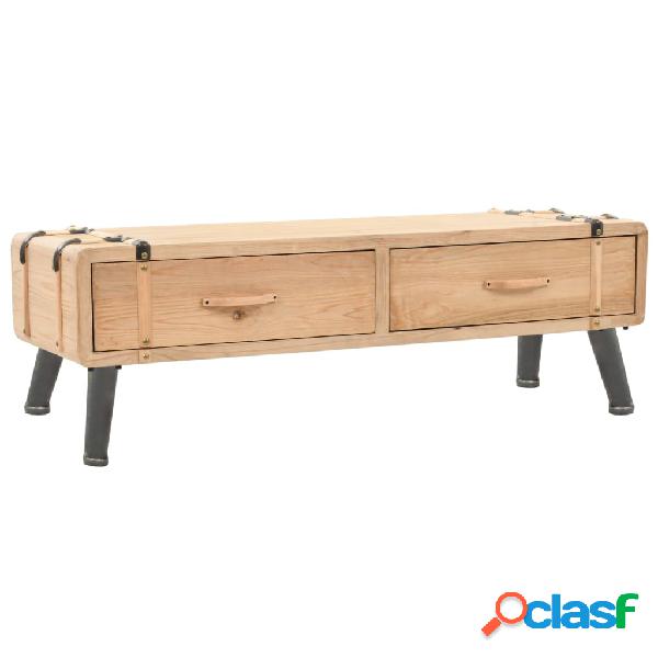 vidaXL Mobile Porta TV in Legno Massello di Abete 120x33x35
