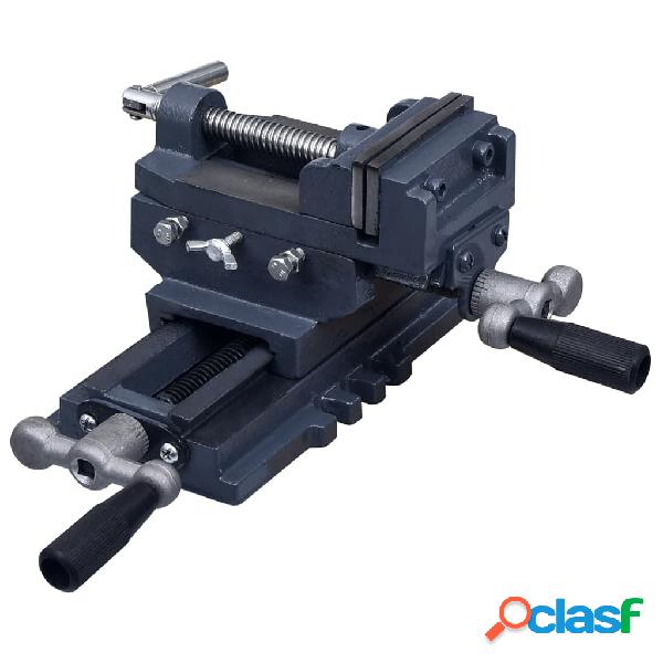 vidaXL Morsa Manuale con Slitta Trasversale per Trapano a