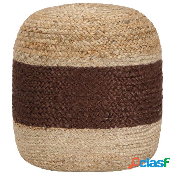 vidaXL Pouf Lavorato a Mano Marrone 40x45 cm in Juta