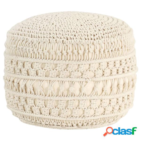 vidaXL Pouf Lavorato a Mano in Macramé 45x30 cm in Cotone