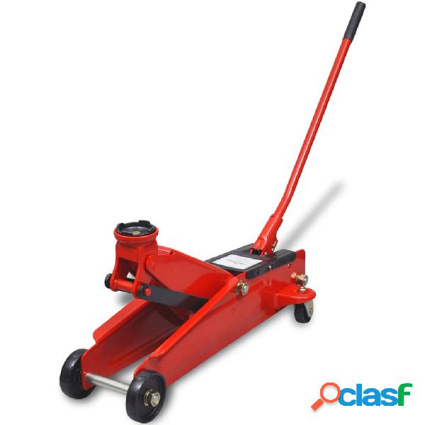 vidaXL Sollevatore Idraulico da Pavimento 3 Tonnellate Rosso