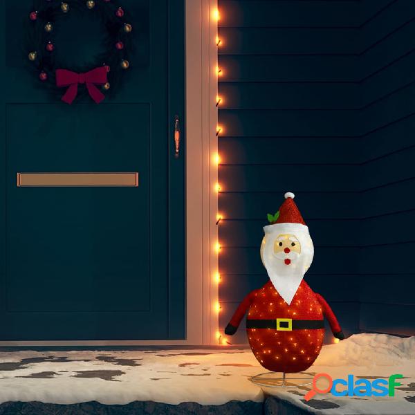 vidaXL Statua di Babbo Natale a LED in Tessuto Pregiato 60