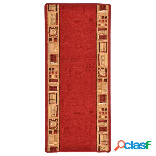 vidaXL Tappeto Corsia Rovescio in Gel Rosso 67x120 cm
