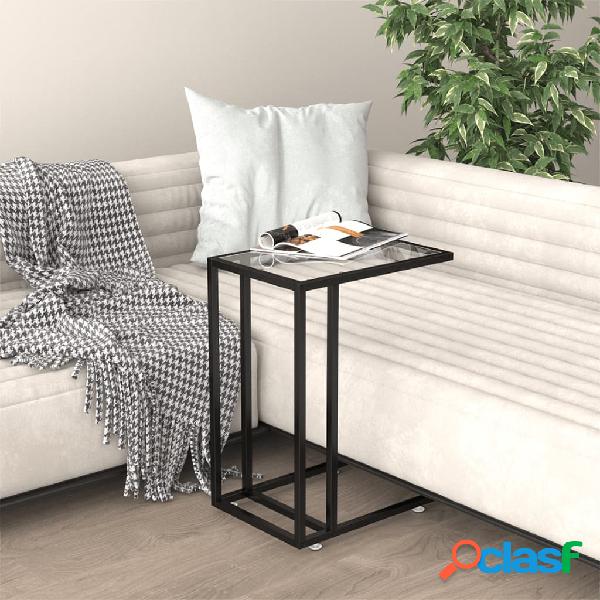 vidaXL Tavolino per Computer Trasparente 50x35x65 cm Vetro