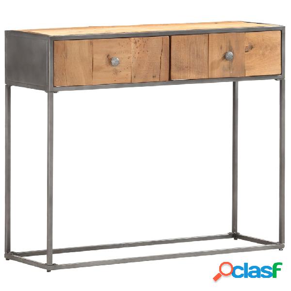 vidaXL Tavolo Consolle 90x30x75 cm in Legno Massello di
