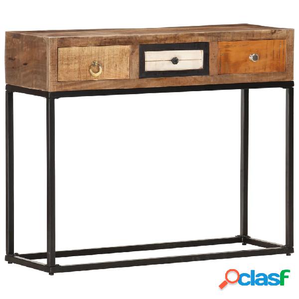 vidaXL Tavolo Consolle Oro 90x30x75 cm in Legno Massello di