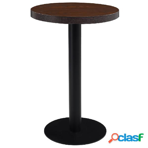 vidaXL Tavolo da Bistrot Marrone Scuro 50 cm in MDF