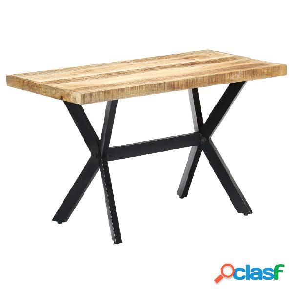 vidaXL Tavolo da Pranzo 120x60x75 cm in Legno Massello di