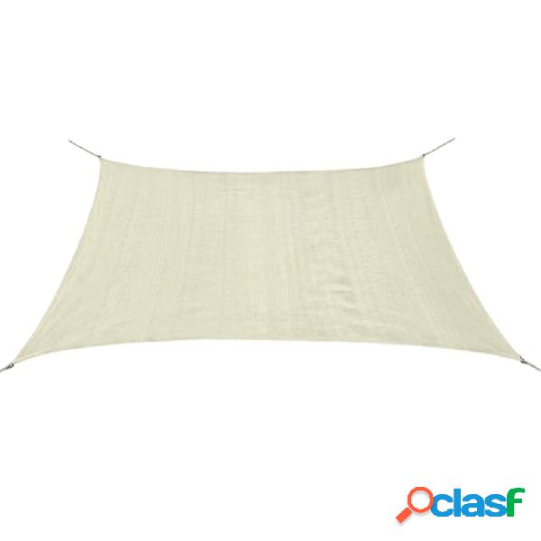 vidaXL Vela Parasole in HDPE Quadrata 2x2 m Crema