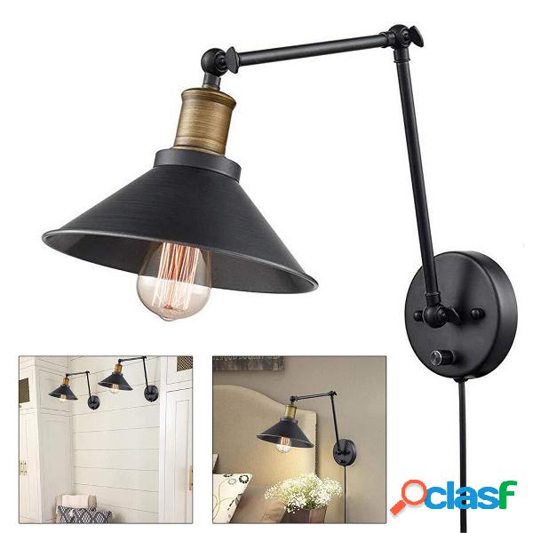 1 PZ/2 PZ 60 W 110 V US Spina Industriale Nero Sconce