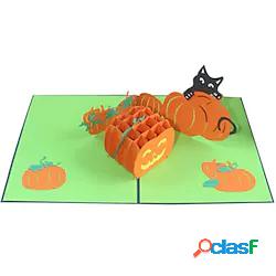 1 pz Halloween Zucca Scheda Schede pop-up 3D Carte di