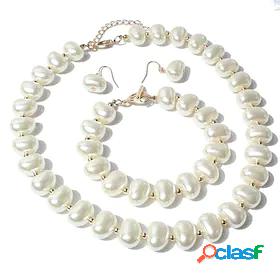 1 set Jewelry Set For Pearl Womens Party Evening Daily Prom