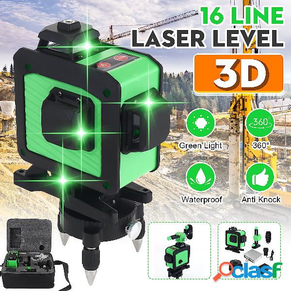 16 Linee 360° Orizzontale Verticale Croce 3D Luce Verde