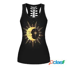 21Grams Womens Cowl Neck Yoga Top Galaxy Star Print Light