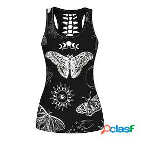 21Grams Womens Cowl Neck Yoga Top Galaxy Star Print White