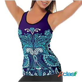 21Grams Womens Yoga Top Fashion White Purple Yoga Gym