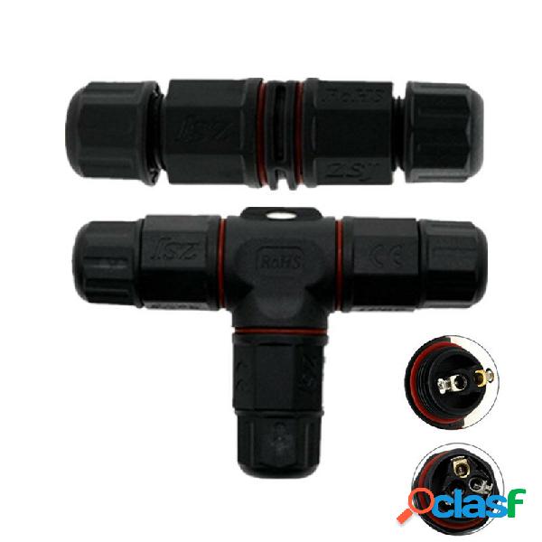 2Pin 3Pins T / Forma diritta impermeabile Connettore per