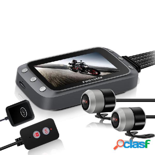 3 Pollici WiFi 1080P + 1080P FHD Moto DVR Dual Dash