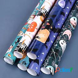 6 pezzi Halloween Zucca Pipistrello Fantasma Carta da regalo