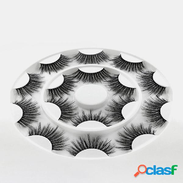 8 paia 3D Falso Ciglio Soft Volume riccio soffice e spesso