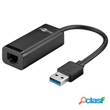 Adattatore di rete Goobay USB 3.0 / Gigabit Ethernet - Nero