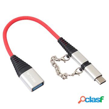 Adattatore per cavo USB 2.0 / USB-C e MicroUSB OTG Rexus 2