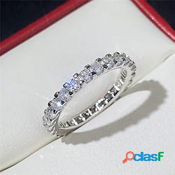 Anello Feste Classico Argento Rame Semplice Elegante 1 pc /