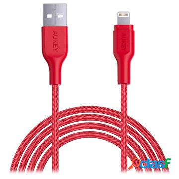 Aukey CB-AL2 MFi USB-C / Cavo Lightning - 2 m - Rosso