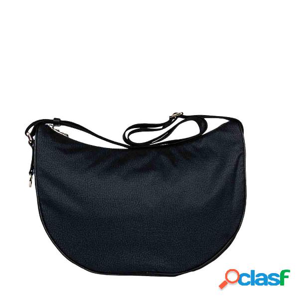 BORBONESE BORSA A SPALLA DONNA 934411I15100 POLIESTERE NERO