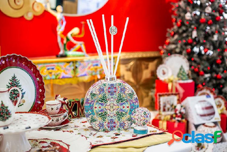 Baci Milano Bottiglia diffusore Xmas Platino porcellana