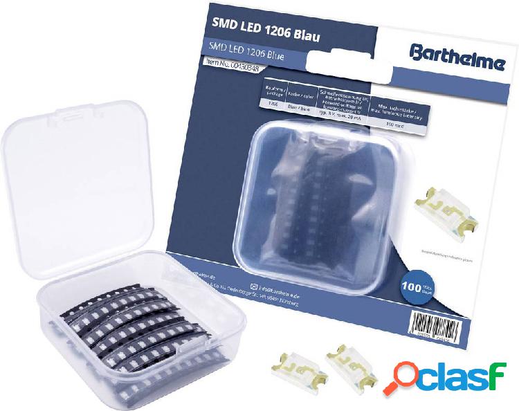 Barthelme Kit LED SMD 1206 Blu 100 mcd 120 ° 20 mA 3 V 100
