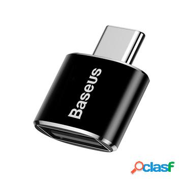 Baseus Mini CATOTG-01 Adattatore USB-A / USB-C OTG - Nero