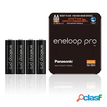 Batterie AA ricaricabili Panasonic Eneloop Pro BK-3HCDE/4LE