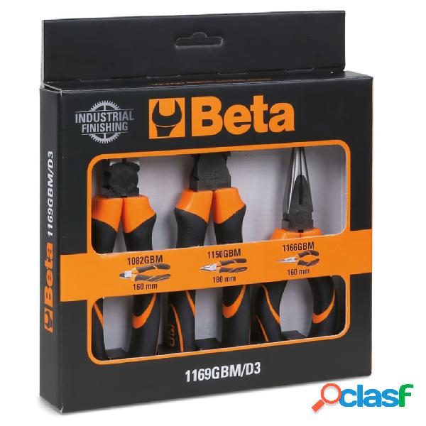 Beta Tools Set Pinze 3 pz 1169GBM/D3 con Maniglie