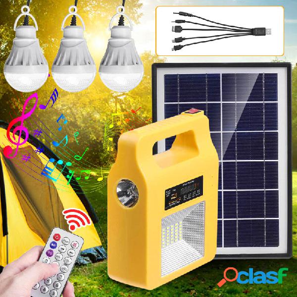 Bluetooth portatile solare Sistema generatore Emergenza luce