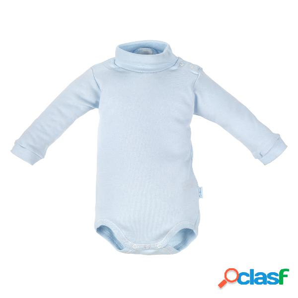 Body Collo Alto Interlock Taglia 6 Liso Azzurro
