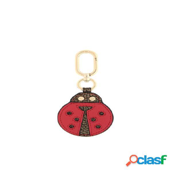 Borbonese keyring portachiavi di metallo coccinella e tela