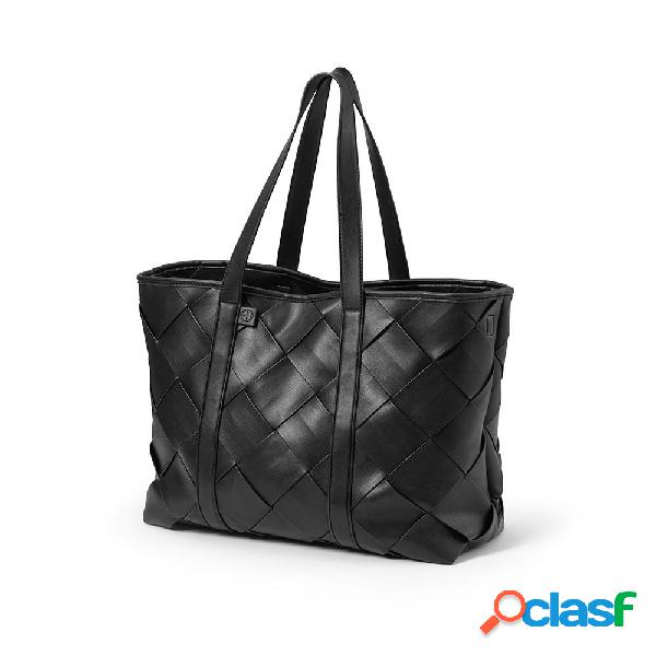 Borsa per il Cambio Elodie Details Braided Leather Black