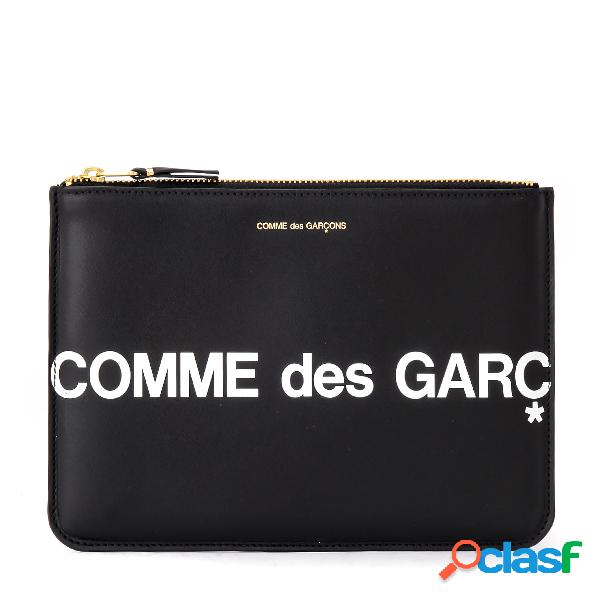 Bustina Comme Des Garçons Wallet Huge Logo in pelle color