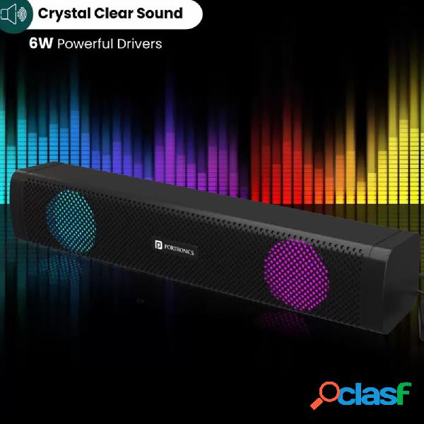 CASSE AUDIO SOUNDBAR AUX USB SPEAKER ALTOPARLANTI CON LUCE