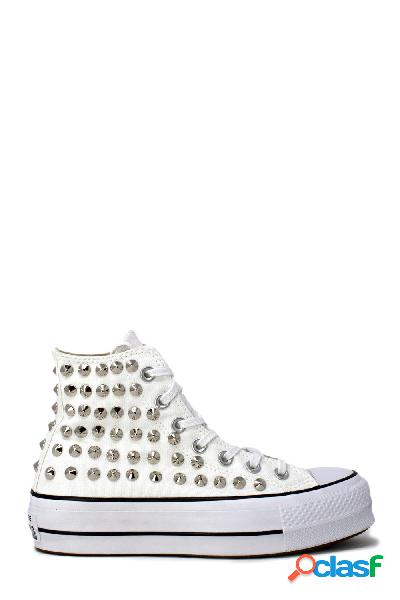 CONVERSE HI TOP SNEAKERS DONNA 560846C TESSUTO BIANCO